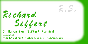 richard siffert business card